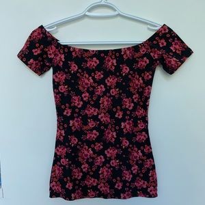 off the shoulder garage t-shirt